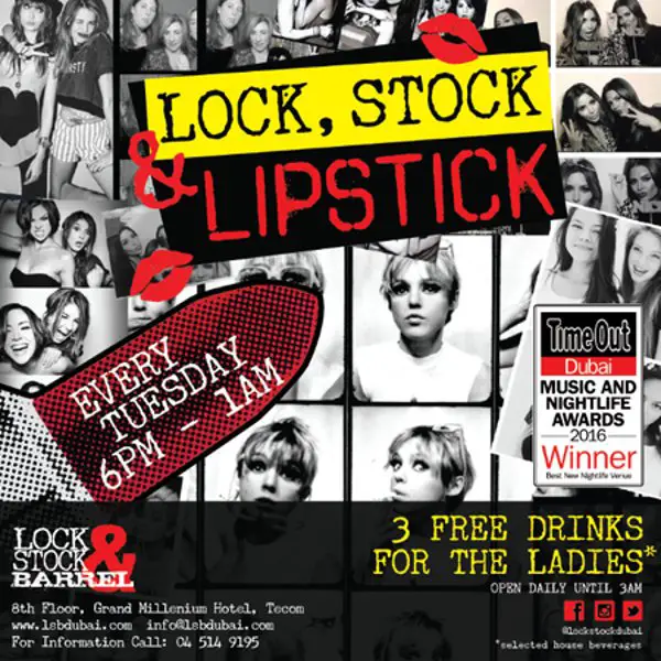 Lock, Stock & Lipstick Ladies Night at LSB, Dubai