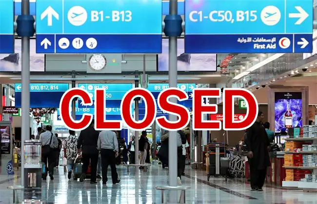 dubai airport closed