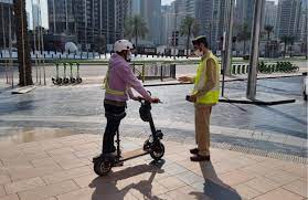 RTA - fine, warning for riding e-scooters dangerously